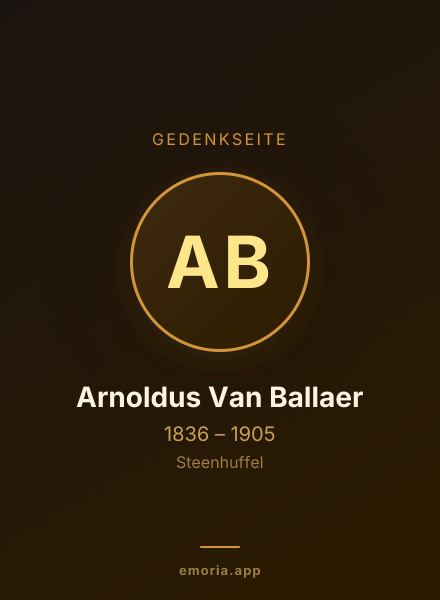 Gedenkportrait von Arnoldus Van Ballaer