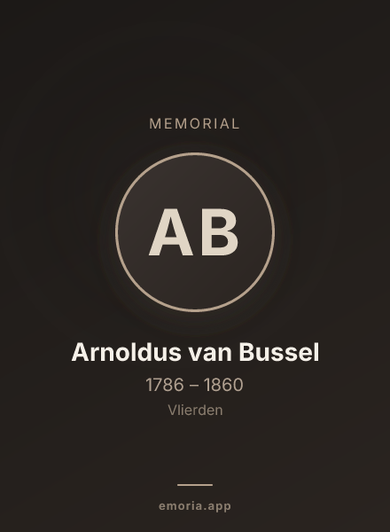 Memorial portrait of Arnoldus van Bussel