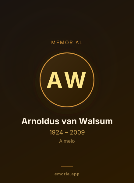 Memorial portrait of Arnoldus van Walsum