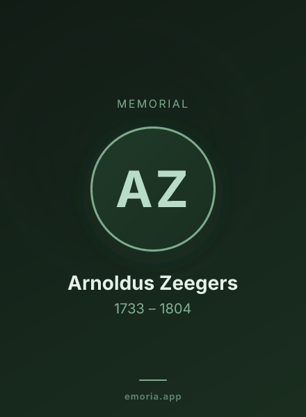 Memorial portrait of Arnoldus Zeegers