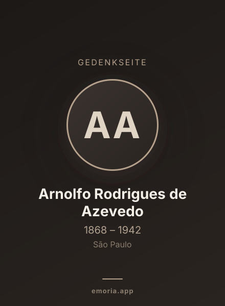 Gedenkportrait von Arnolfo Rodrigues de Azevedo