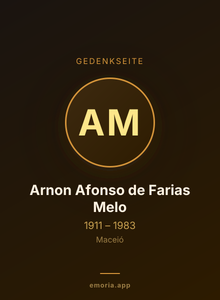 Gedenkportrait von Arnon Afonso de Farias Melo