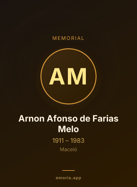 Memorial portrait of Arnon Afonso de Farias Melo
