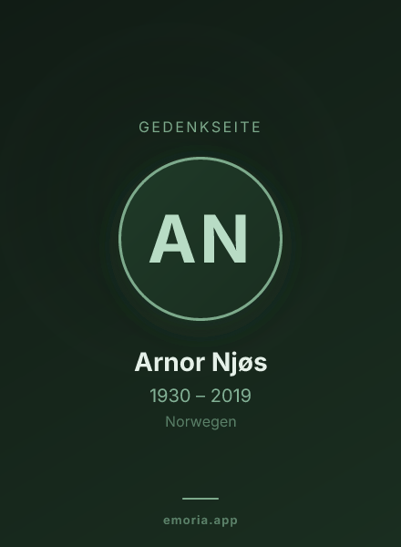 Gedenkportrait von Arnor Njøs