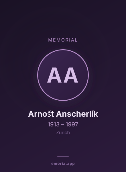 Memorial portrait of Arnošt Anscherlík