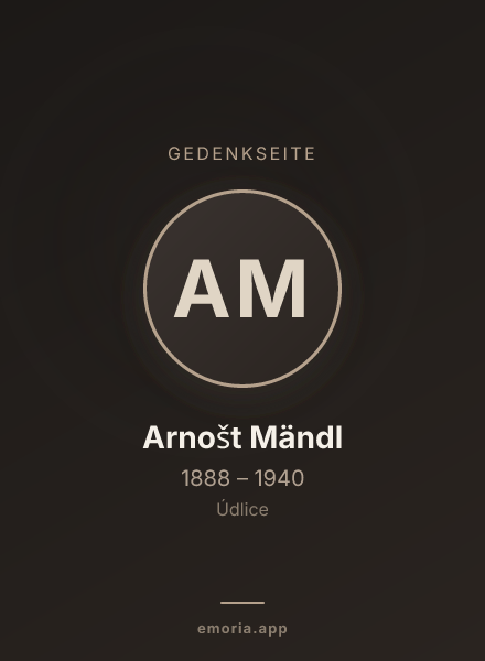 Gedenkportrait von Arnošt Mändl