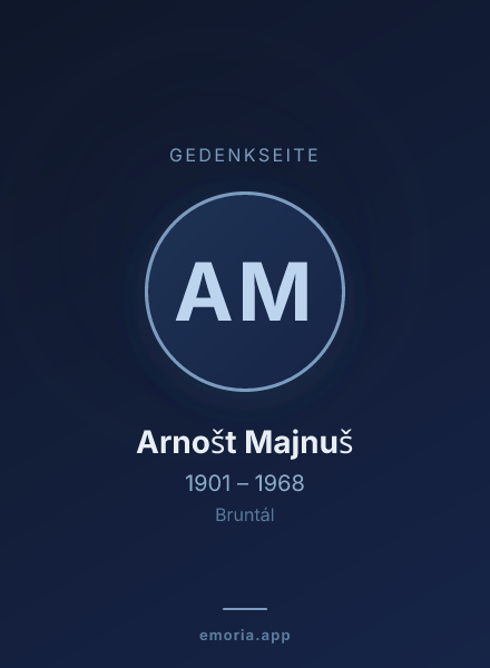 Gedenkportrait von Arnošt Majnuš
