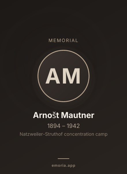Memorial portrait of Arnošt Mautner