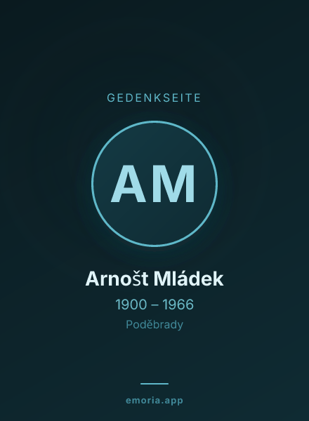 Gedenkportrait von Arnošt Mládek