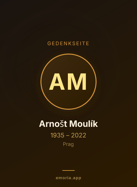 Gedenkportrait von Arnošt Moulík