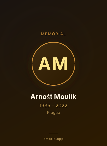 Memorial portrait of Arnošt Moulík