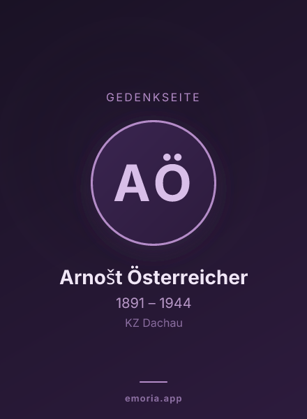Gedenkportrait von Arnošt Österreicher