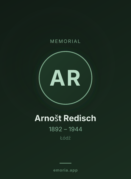 Memorial portrait of Arnošt Redisch