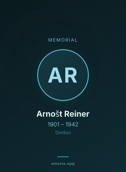 Memorial portrait of Arnošt Reiner