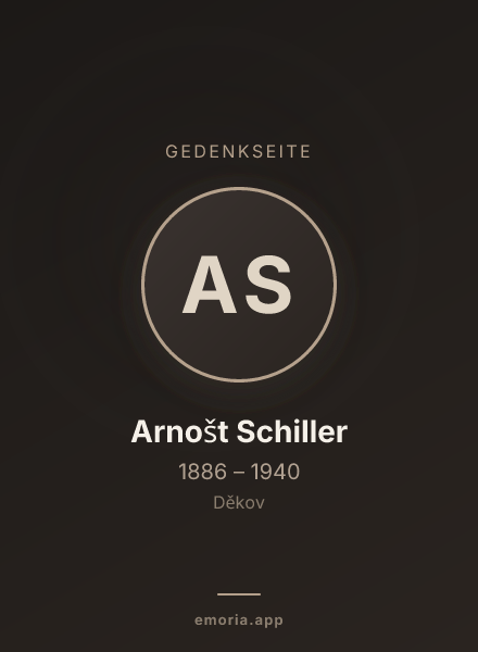 Gedenkportrait von Arnošt Schiller