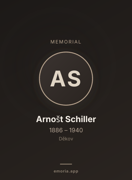 Memorial portrait of Arnošt Schiller