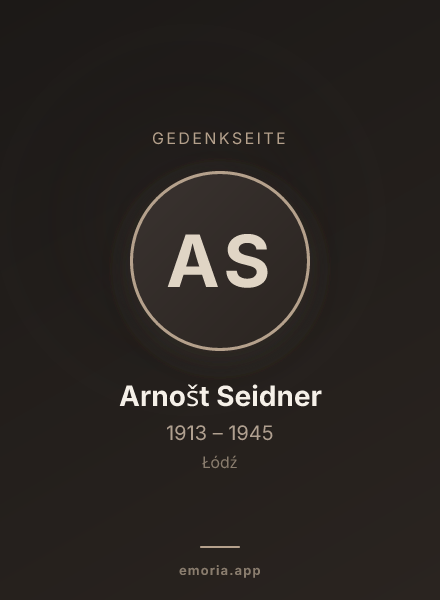 Gedenkportrait von Arnošt Seidner