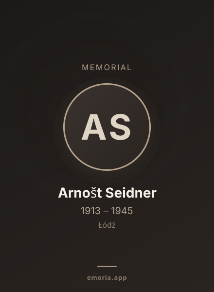 Memorial portrait of Arnošt Seidner