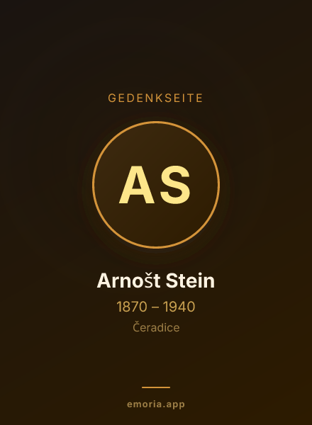Gedenkportrait von Arnošt Stein