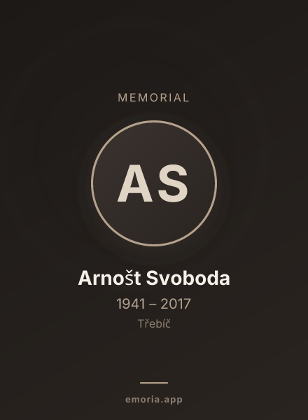 Memorial portrait of Arnošt Svoboda