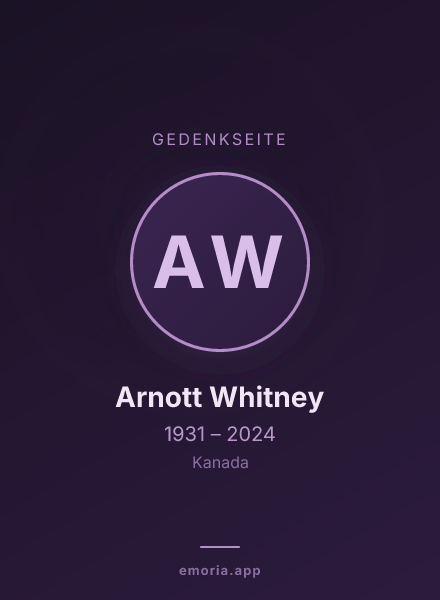 Gedenkportrait von Arnott Whitney