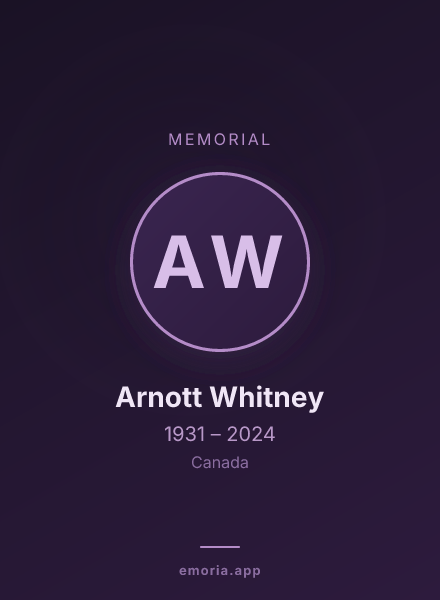 Memorial portrait of Arnott Whitney