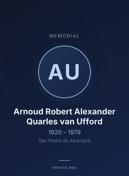 Memorial portrait of Arnoud Robert Alexander Quarles van Ufford