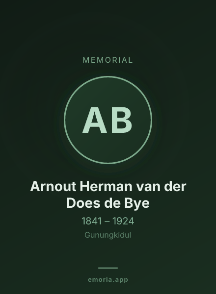 Memorial portrait of Arnout Herman van der Does de Bye