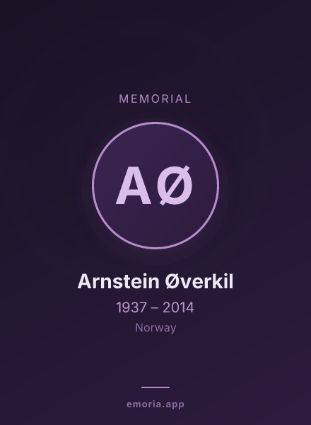 Memorial portrait of Arnstein Øverkil