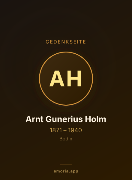 Gedenkportrait von Arnt Gunerius Holm