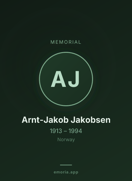 Memorial portrait of Arnt-Jakob Jakobsen