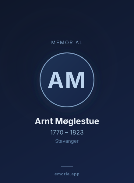 Memorial portrait of Arnt Møglestue