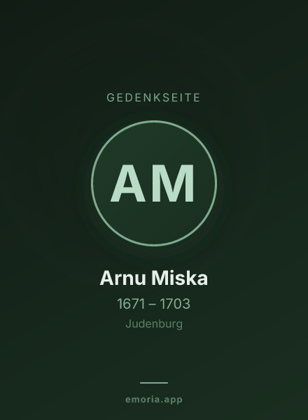 Gedenkportrait von Arnu Miska