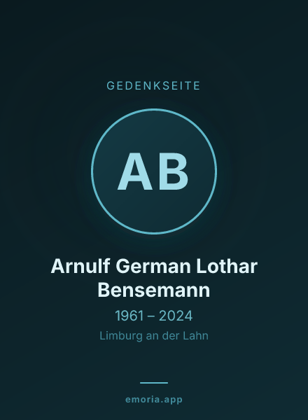 Gedenkportrait von Arnulf German Lothar Bensemann