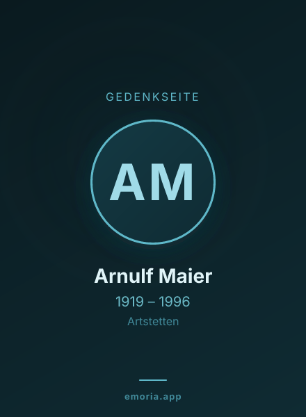 Gedenkportrait von Arnulf Maier