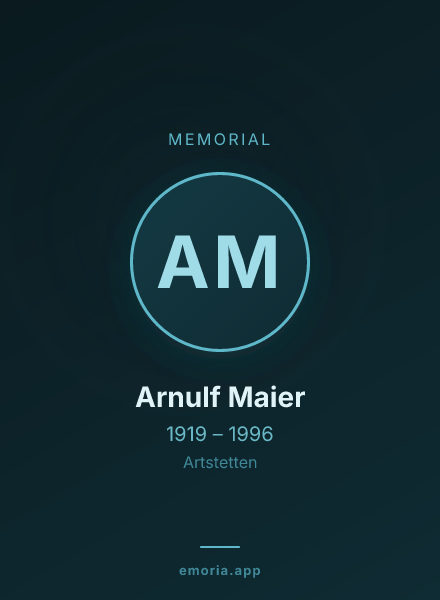 Memorial portrait of Arnulf Maier