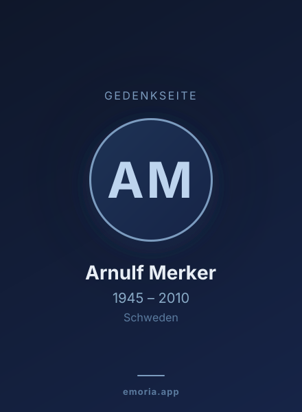 Gedenkportrait von Arnulf Merker