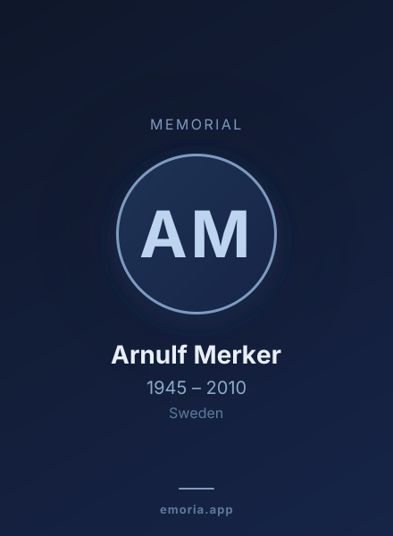 Memorial portrait of Arnulf Merker