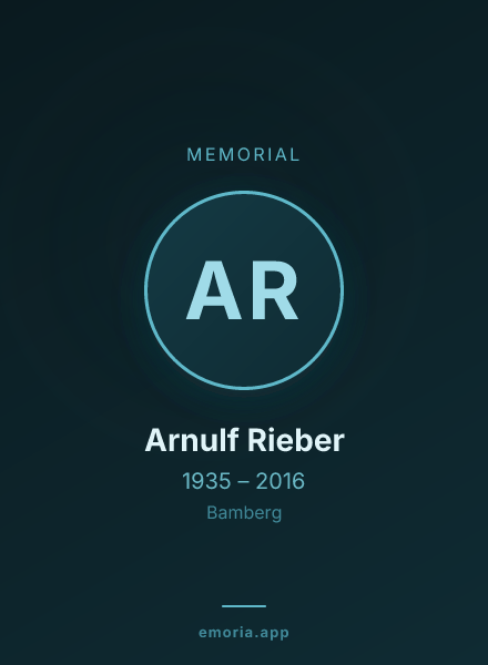 Memorial portrait of Arnulf Rieber