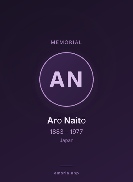 Memorial portrait of Arō Naitō