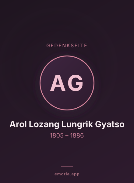 Gedenkportrait von Arol Lozang Lungrik Gyatso