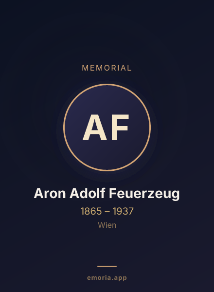 Memorial portrait of Aron Adolf Feuerzeug