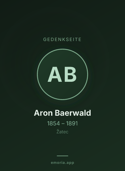 Gedenkportrait von Aron Baerwald