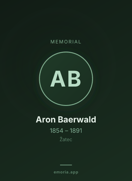 Memorial portrait of Aron Baerwald