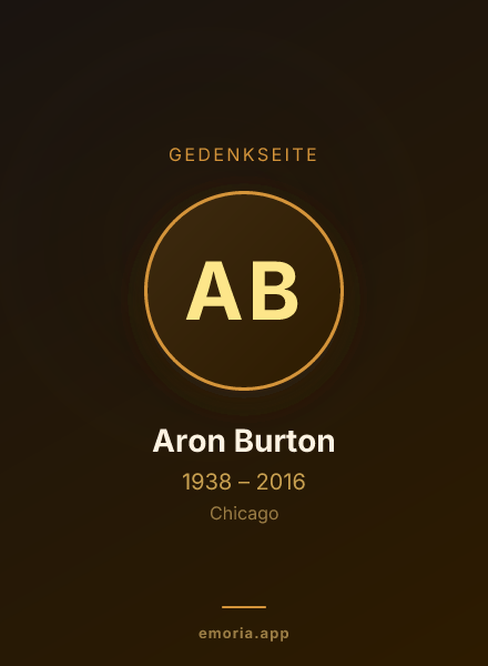 Gedenkportrait von Aron Burton