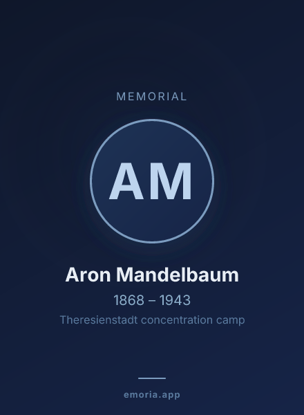 Memorial portrait of Aron Mandelbaum