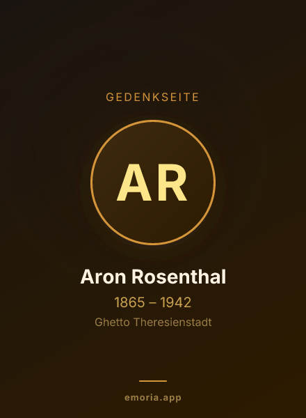 Gedenkportrait von Aron Rosenthal