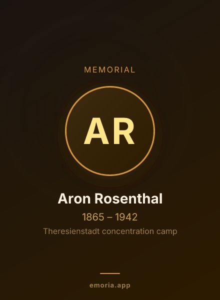 Memorial portrait of Aron Rosenthal