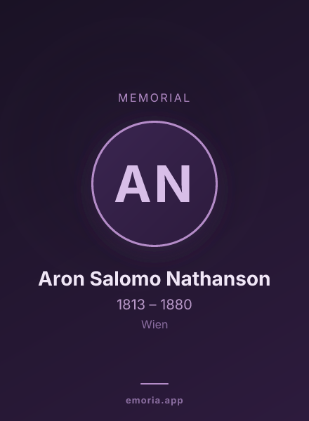 Memorial portrait of Aron Salomo Nathanson