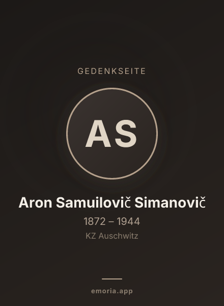 Gedenkportrait von Aron Samuilovič Simanovič
